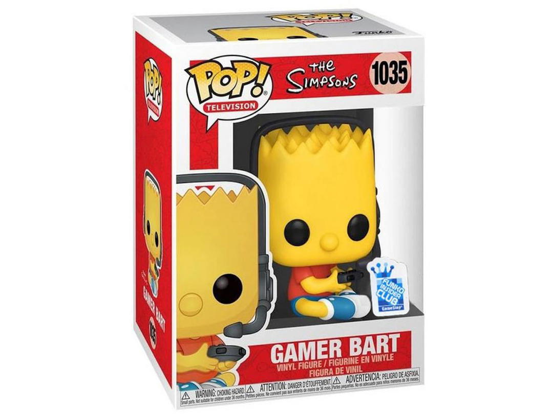 Funko Funko Pop! Television The Simpsons Gamer Bart Funko Insider Club GameStop Exclusive Figure #1035