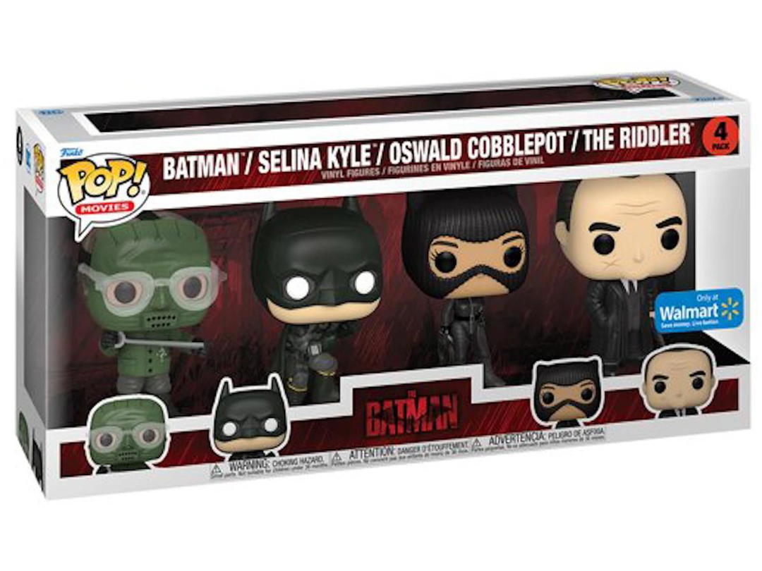 Funko Funko Pop! Movies The Batman (Batman, Selina Kyle, Oswald Cobblepot & The Riddler) Walmart Exclusive 4-pack