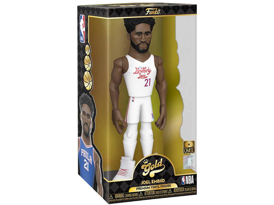 Funko Funko Gold NBA Philadelphia 76ers Joel Embiid 12 Inch Chase Edition Vinyl Figure