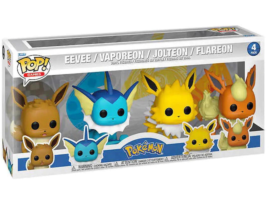 Funko Funko Pop! Games Pokemon Eevee, Vaporeon, Jolteon and Flareon 4-Pack