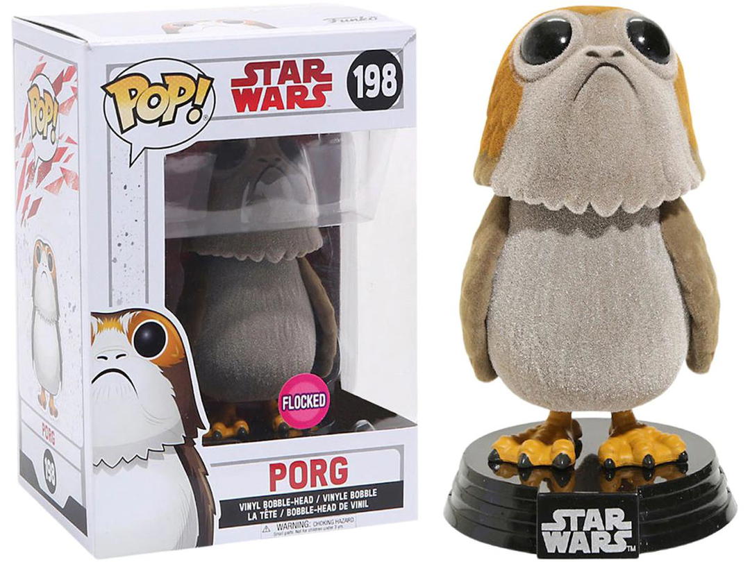 Funko Funko Pop! Star Wars The Last Jedi Porg Flocked Closed Mouth Hot Topic Exclusive Bobble-Head #198