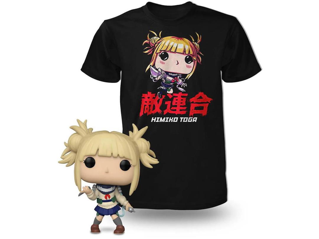 Funko Funko Pop! Animation My Hero Academia Himiko Toga (Unmasked) T-Shirt Bundle GameStop Exclusive Figure #1029