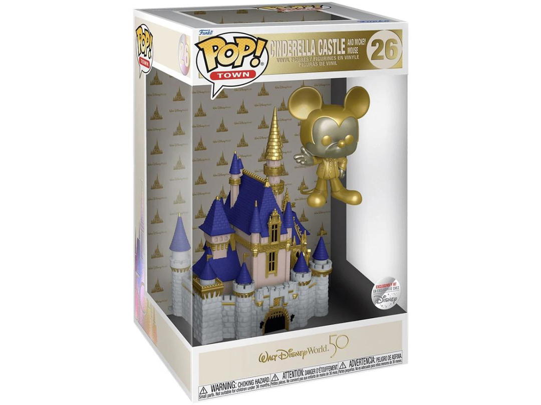 Funko Funko Pop! Town Walt Disney World 50th Anniversary Cinderella Castle And Mickey Mouse (Gold) Disney Exclusive Figure #26