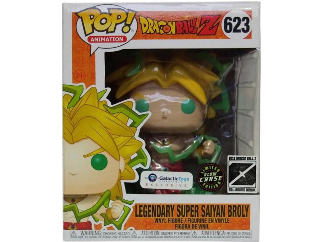 Funko Funko Pop! Animation Dragonball Z Legendary Super Saiyan Broly 30th Anime Anniversary Galactic Toys Exclusive (Glow) Chase 6 inch Figure #623