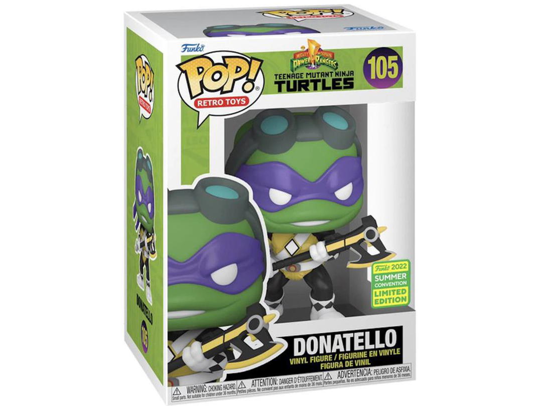Funko Funko Pop! Retro Toys Power Rangers x Teenage Mutant Ninja Turtles Donatello 2022 Summer Convention Exclusive Figure #105