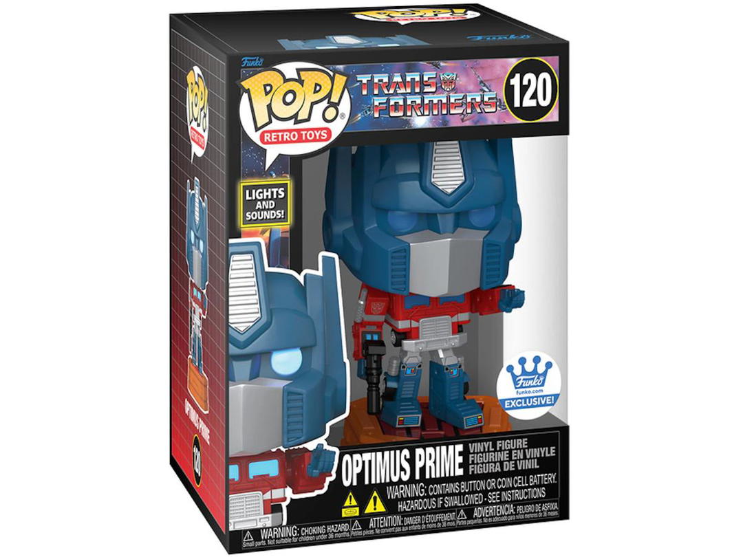 Funko Funko Pop! Retro Toys Transformers Lights and Sounds Optimus Prime Funko Shop Exclusive Figure #120