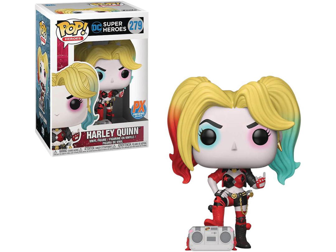 Funko Funko Pop! Heroes DC Super Heroes Harley Quinn Boombox PX Previews Exclusive Figure #279