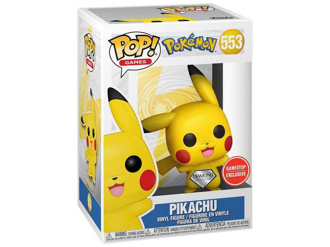 Funko Funko Pop! Games Pokemon Pikachu Waving Diamond Collection GameStop Exclusive Figure #553