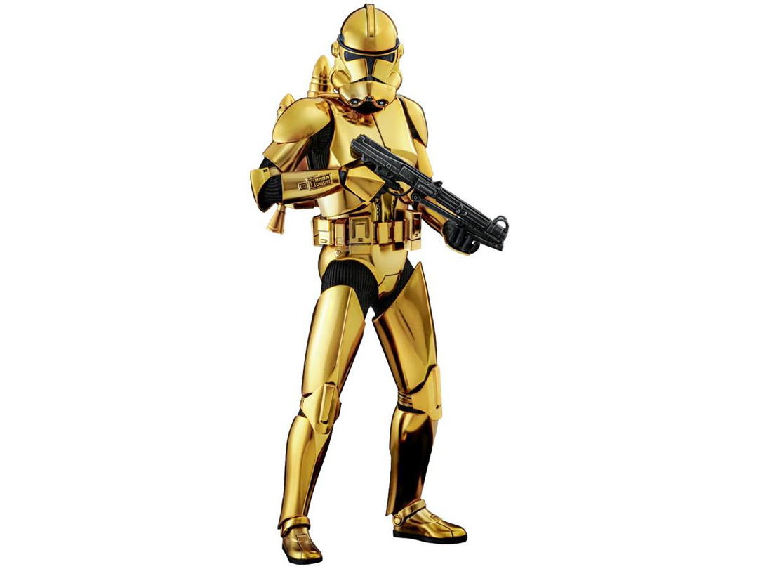 Hot Toys Hot Toys Star Wars Clone Tropper Gold Chrome Version 1/6th Scale Action Figure