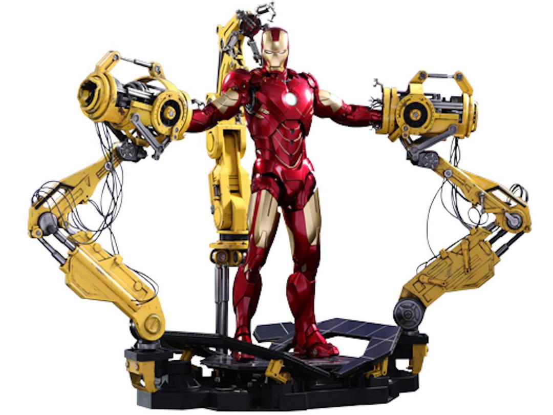 Hot Toys Hot Toys Iron Man Mark IV with Suit-Up Gantry Collectible Set - Movie Masterpiece Series Action Figure