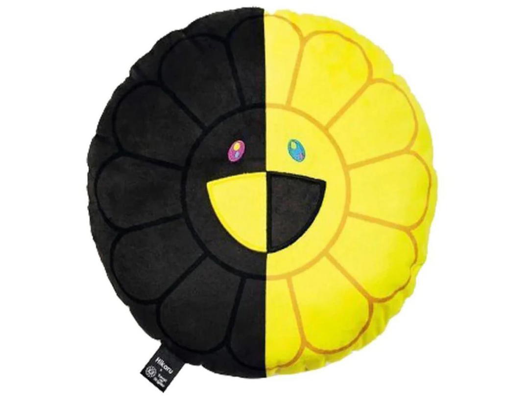 Takashi Murakami Takashi Murakami x Hikaru x Smart Magazine Flower Plush 30CM Black/Yellow