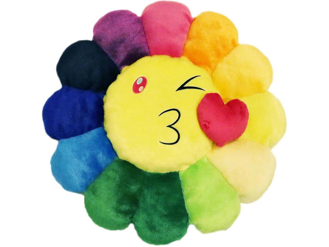 Takashi Murakami Takashi Murakami Flower Emoji Plush 1 60CM Rainbow/Yellow