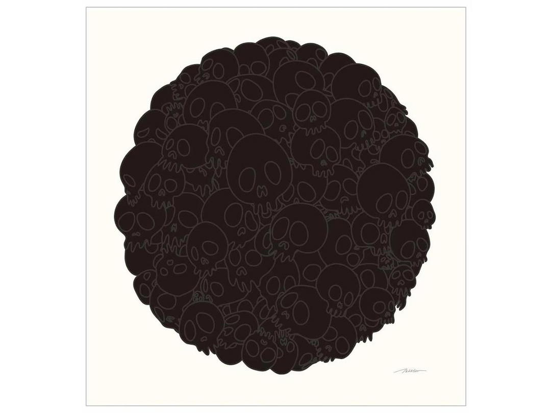 Takashi Murakami Takashi Murakami for BLM Black Skulls Round Print (Signed, Edition of 300)