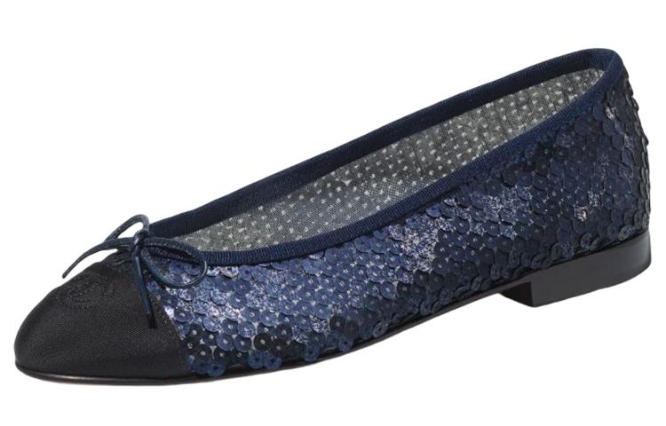 Chanel Chanel Flat Shoes Casual Shoes Women's Blue