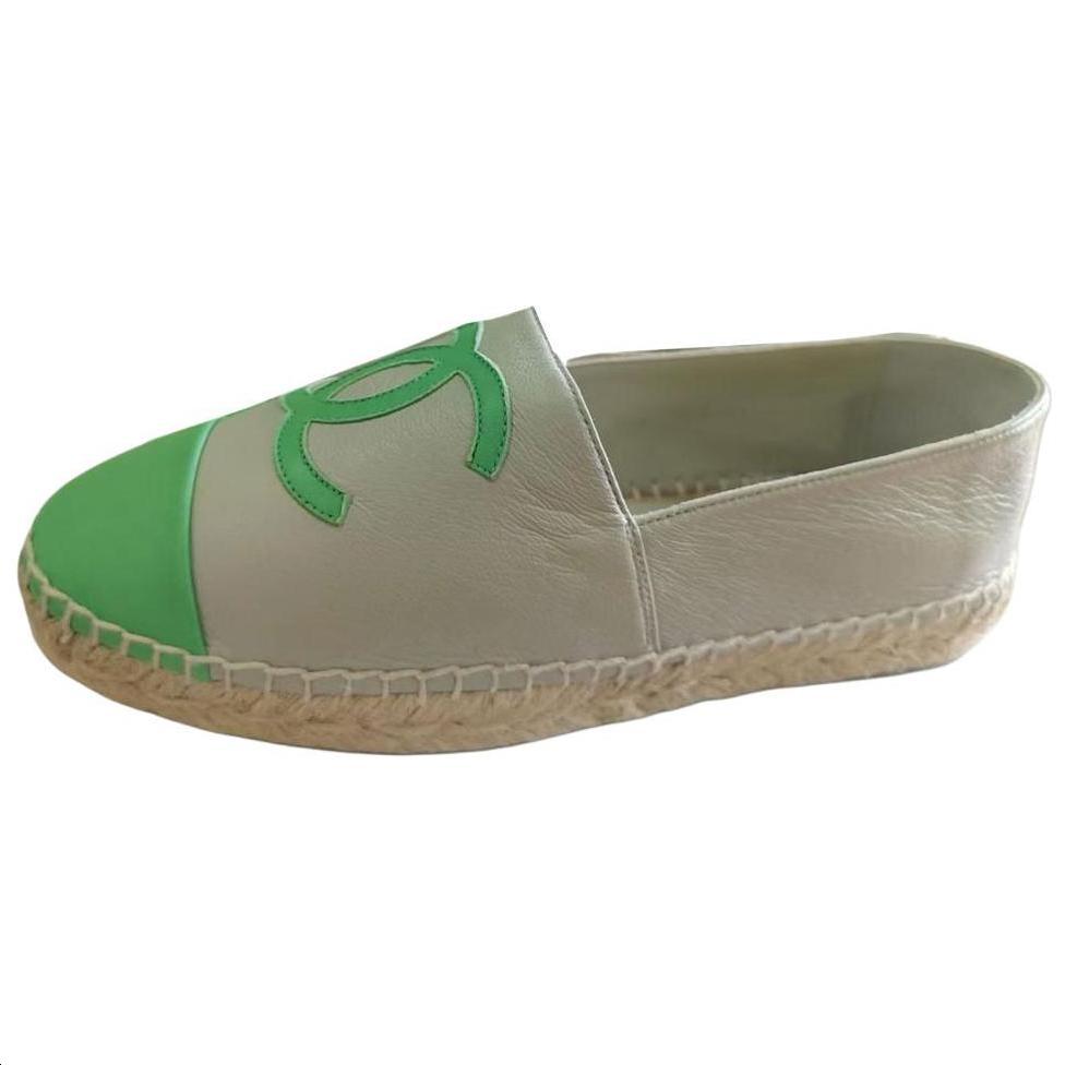 Chanel Chanel Espadrilles Women's Beige Green