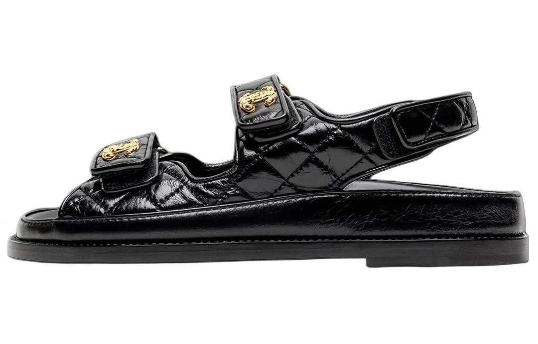 Chanel Chanel Beach Sandals Women's Black