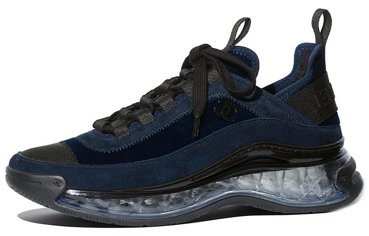 Chanel Chanel Women's Velvet Calfskin Grosgrain Sneaker 'Navy Blue' Women's