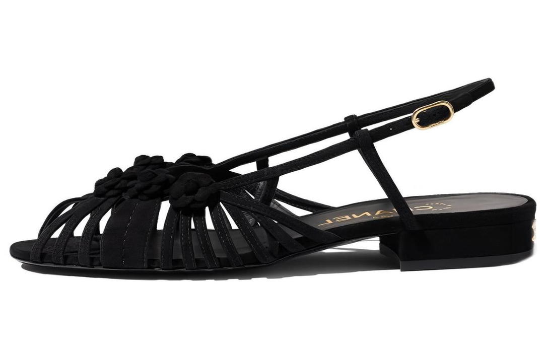Chanel Chanel Strap Sandals Women's Black