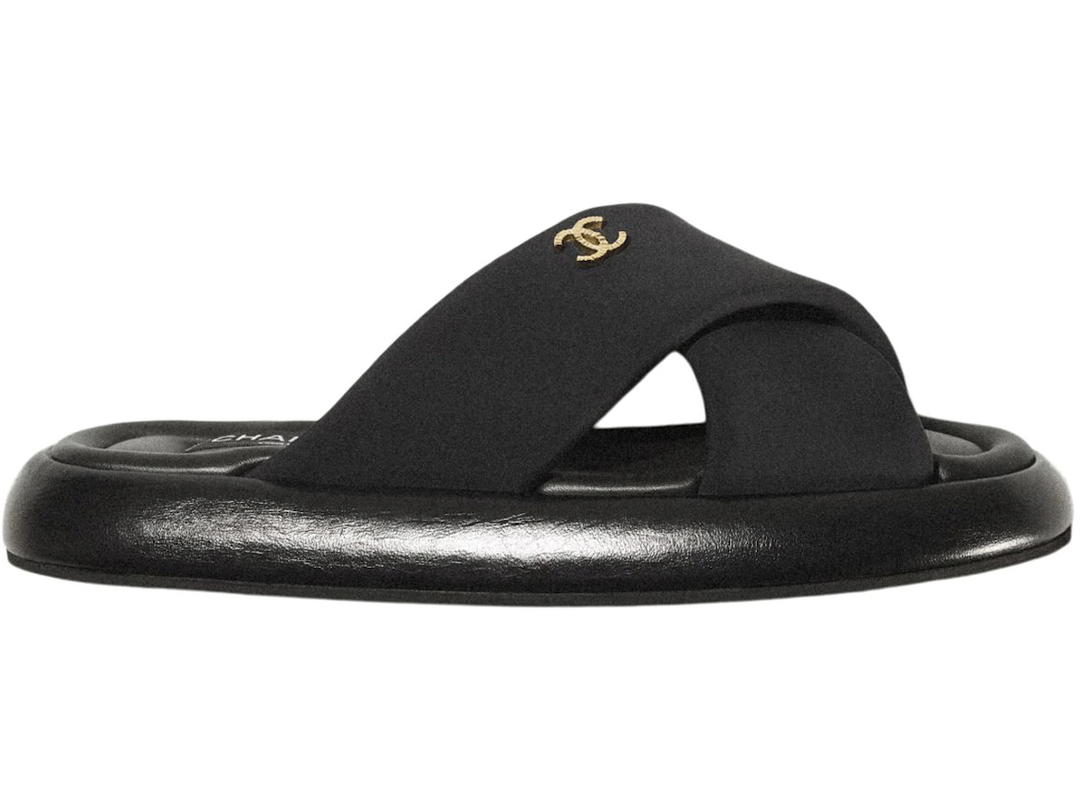 Chanel Chanel Puffy Sandal Black Fabric