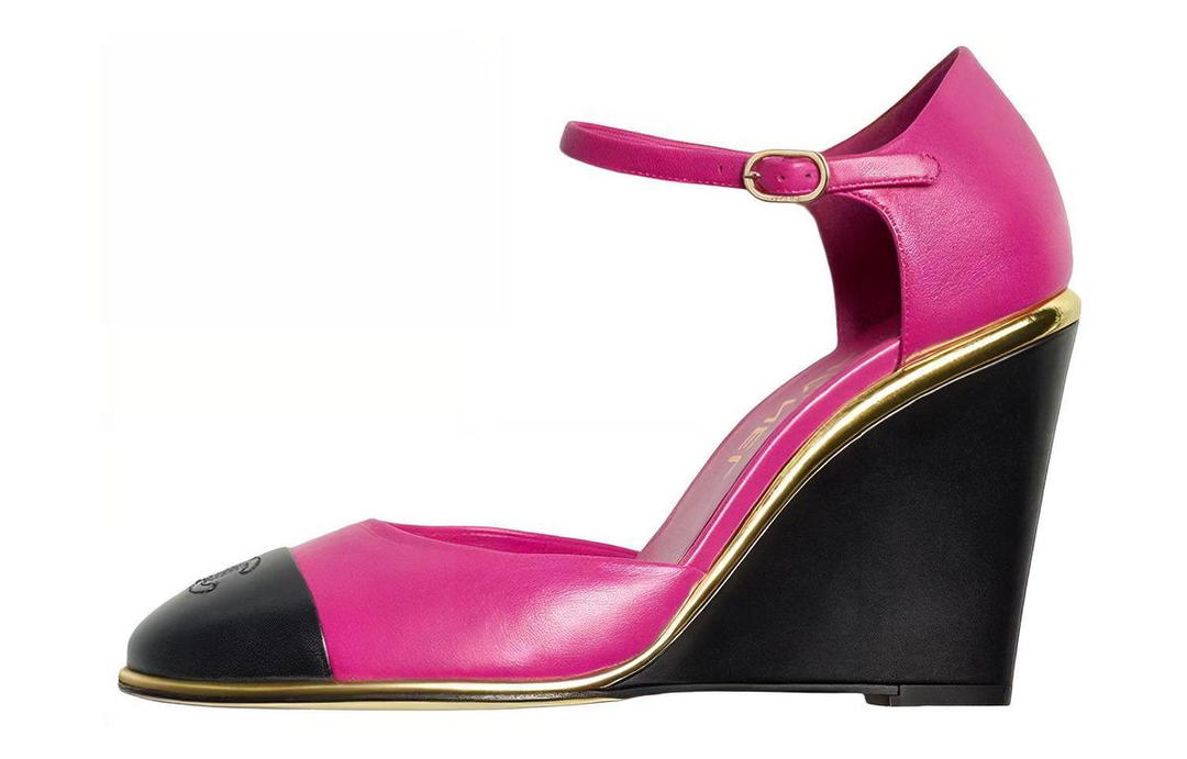 Chanel Chanel High Heels Women's Peach Pink