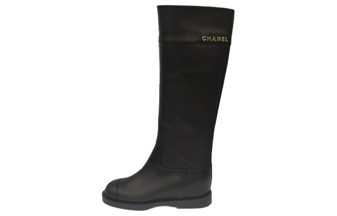 Chanel Chanel Knee-high Boots Women's Black