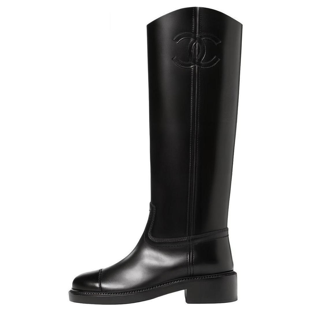 Chanel Chanel Knee high Boots Women's Black