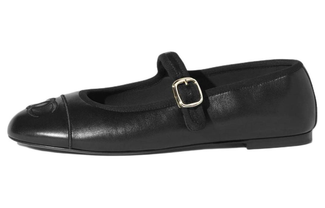 Chanel Chanel Mary Jane Shoes 1cm Women's Black