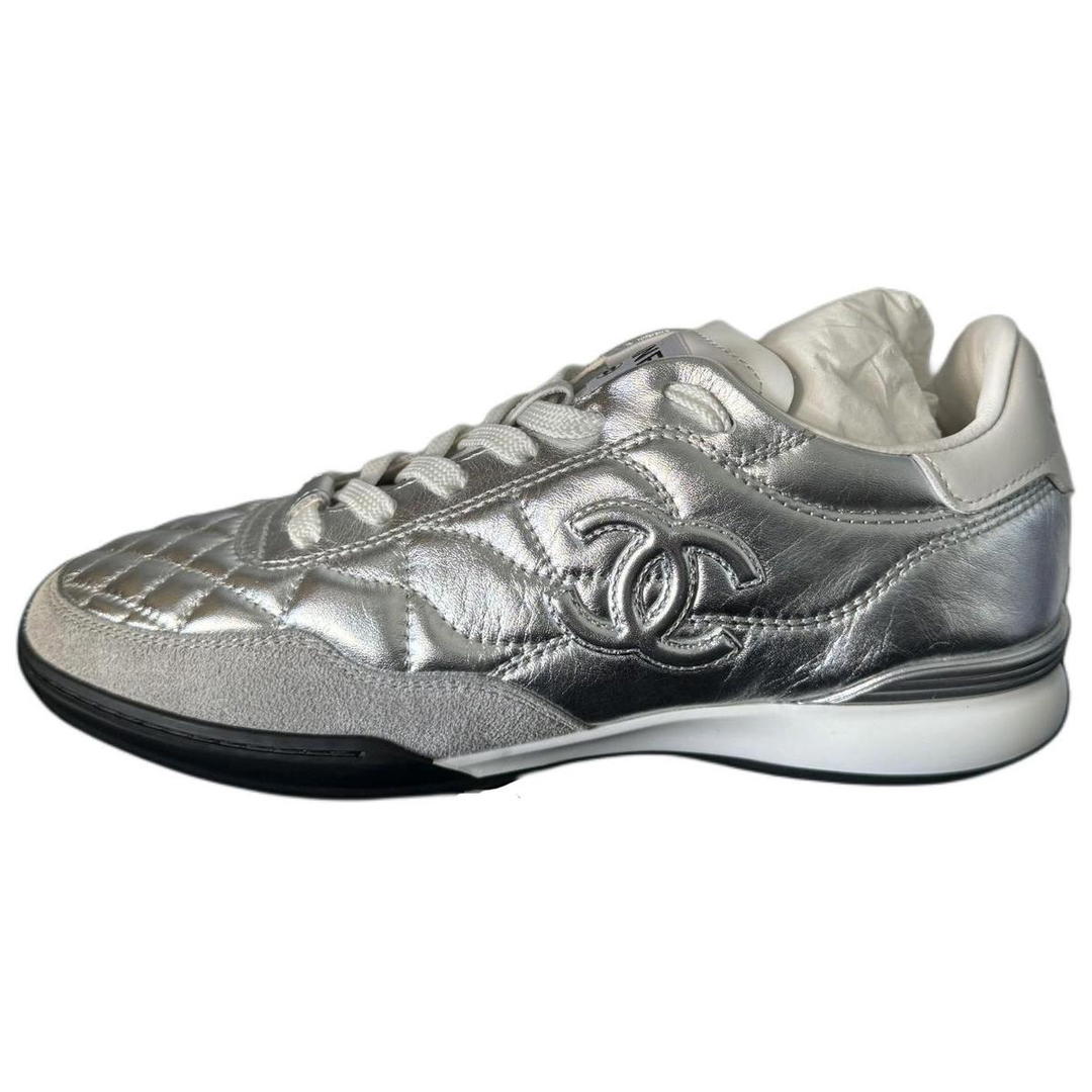 Chanel Chanel 24a German Army Trainers Casual Shoes Women's Silver
