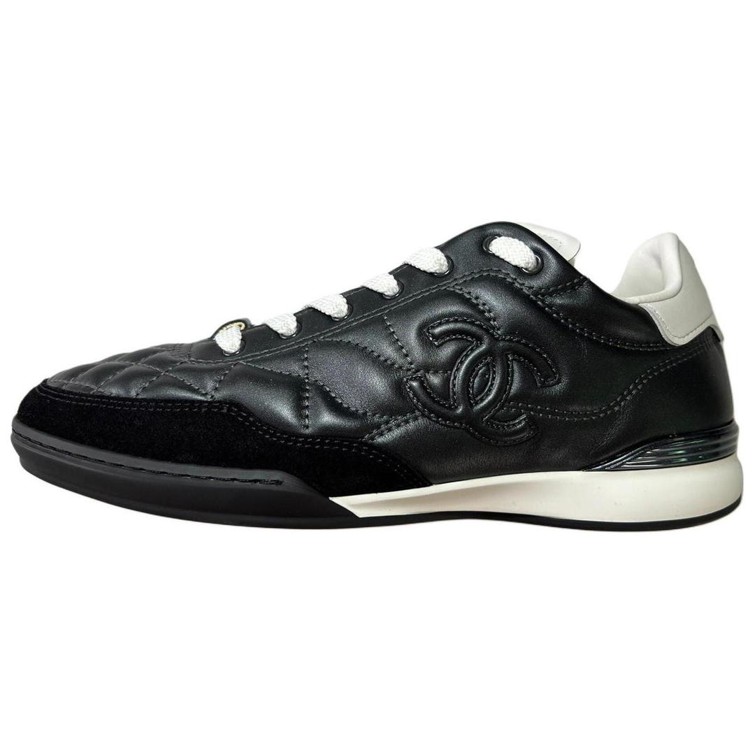 Chanel Chanel 24a Low Top German Army Trainers Casual Shoes Women's Matte Black