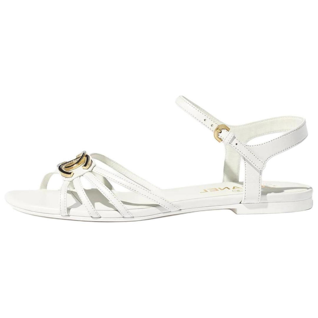 Chanel Chanel Strap Sandals Women's White