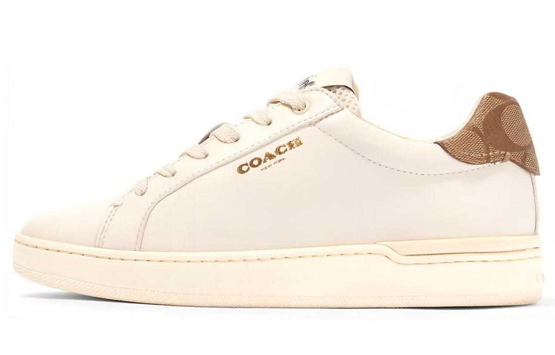Coach Coach Clip Low Top Stylish Skateboarding Shoes Women's White