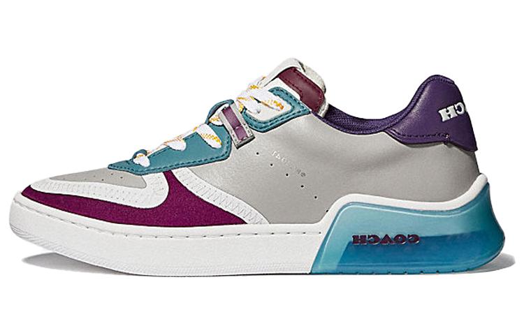 Coach Coach Court Stylish Skateboarding Shoes Women's Gray Green