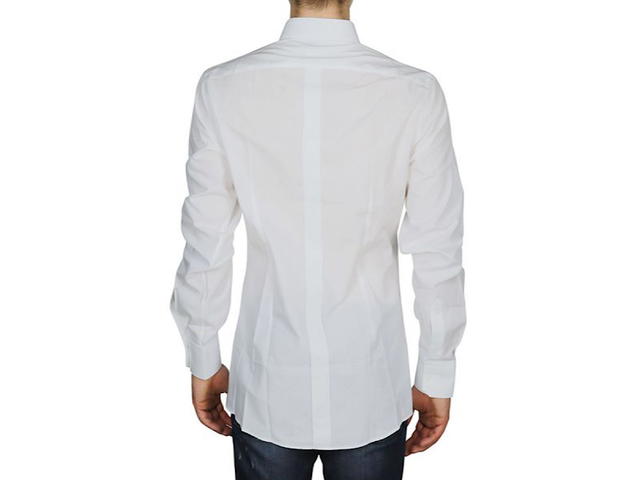 Dolce & Gabbana Dolce Gabbana Jacquard Logo Tailored Shirtwhite Cotton - view 4