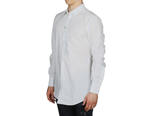 Dolce & Gabbana Dolce Gabbana Jacquard Logo Tailored Shirtwhite Cotton - view 5