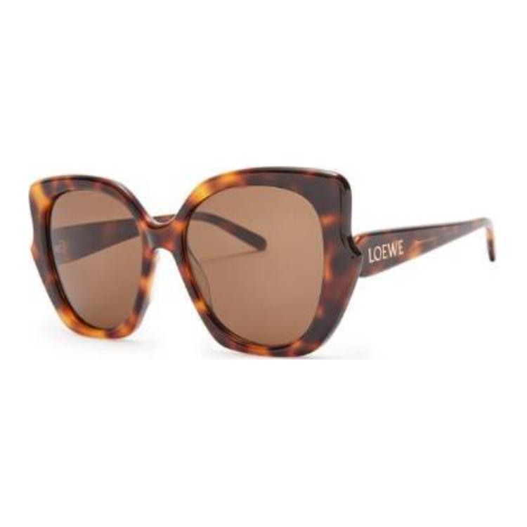 Loewe Loewe Acetate Irregular Shape Sunglasses Women's Tortoiseshell
