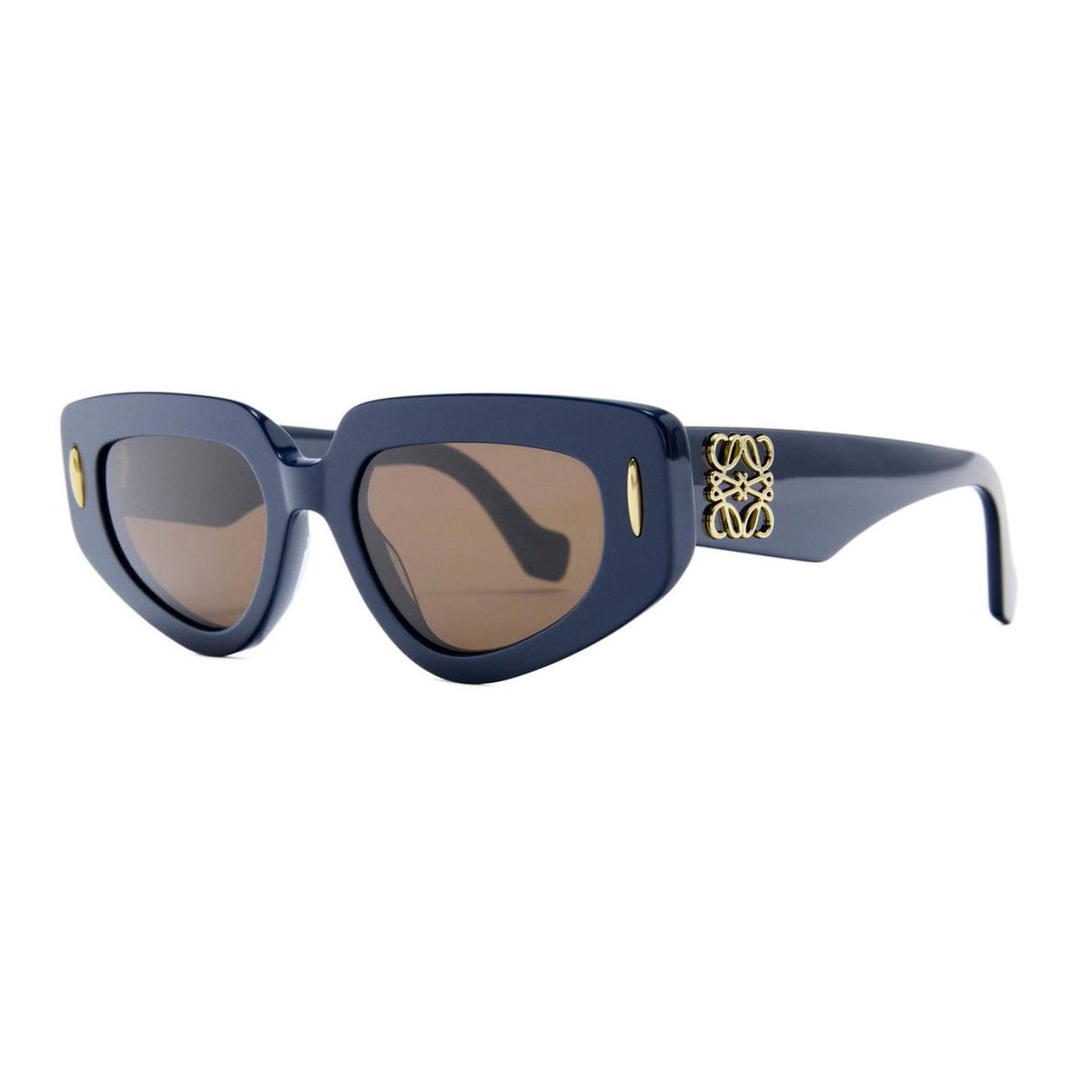 Loewe Loewe Acetate Irregular Shape Sunglasses Unisex Blue