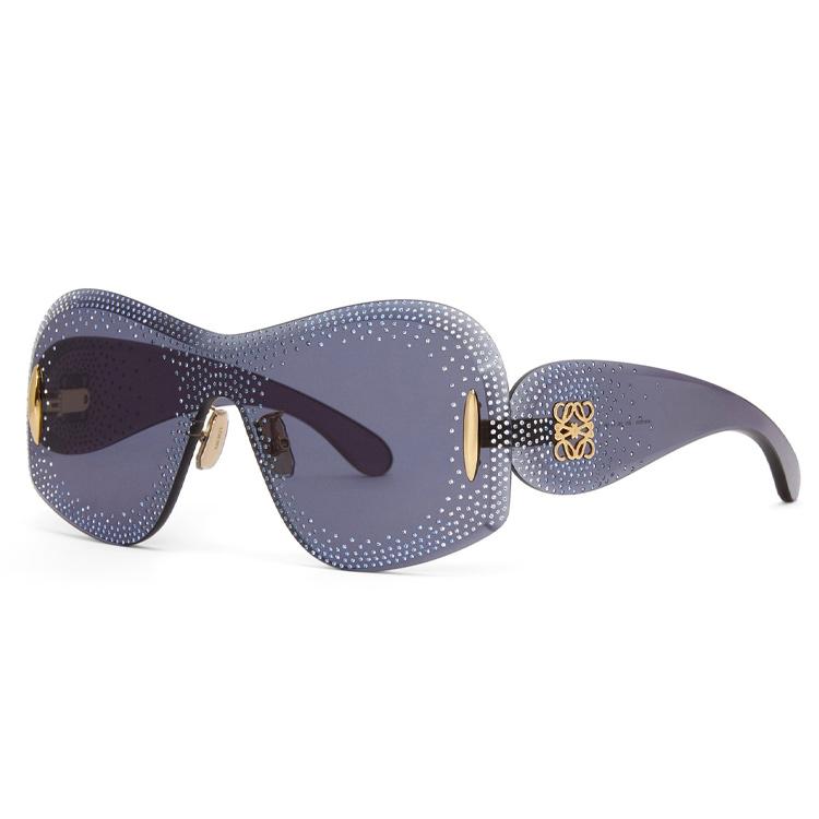 Loewe Loewe Nylon Irregular Shape Sunglasses Women's Blue