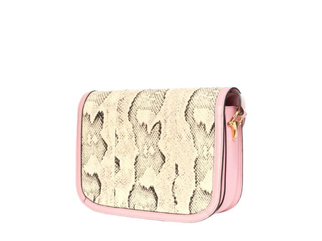Gucci Gucci Horsebit 1955 Medium In Python Skin With Gold Hardware - view 3