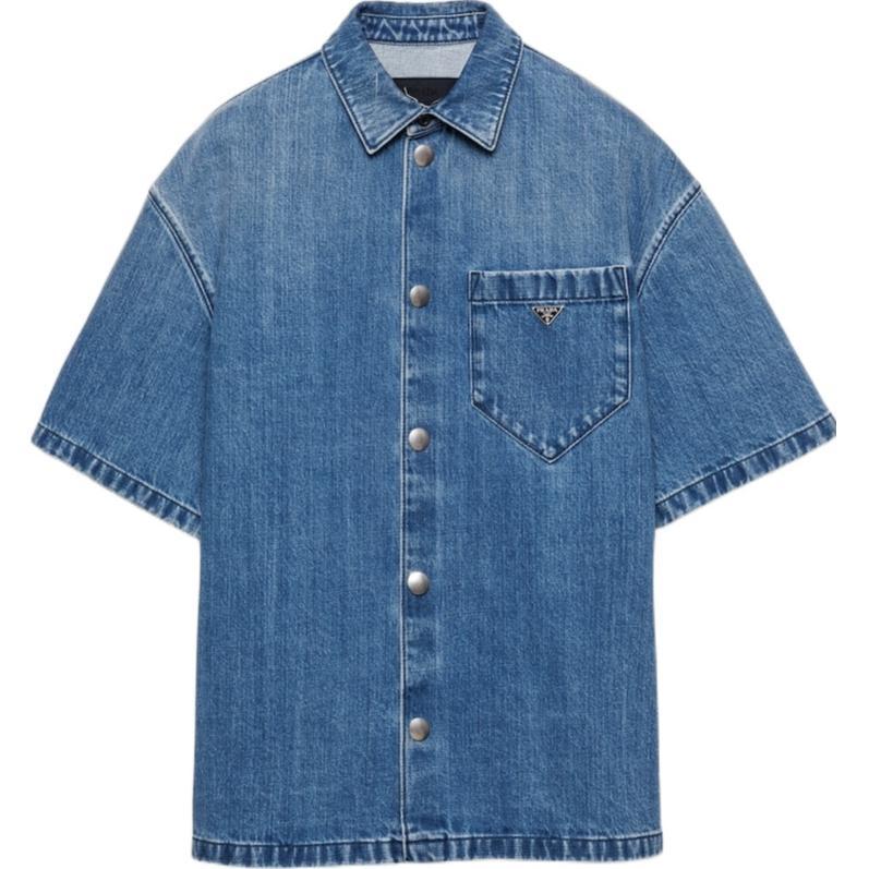 Prada Prada Shirts Men Blue