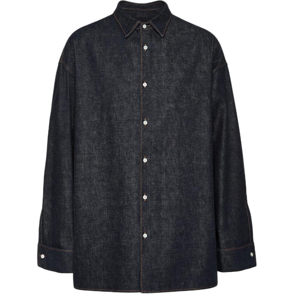 Prada Prada Enamel-triangle-logo Denim Shirt