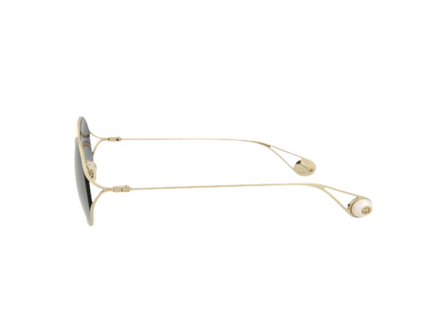 Gucci Gucci Sunglasses In Gold Metal With Gradient Grey Lenses - view 3