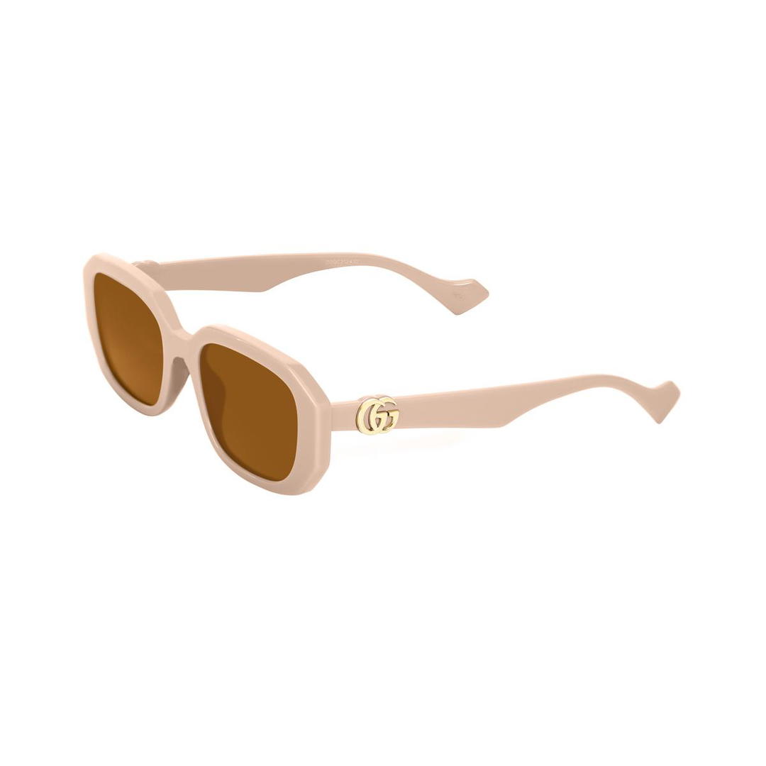 Gucci Gucci Acetate Irregular Shape Sunglasses Women's Brown