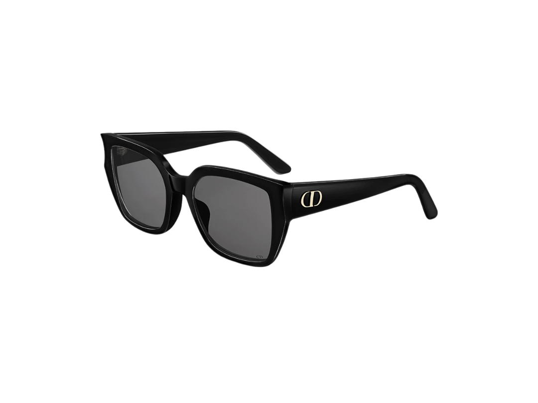 Dior Dior Glow S1F In Black Square Acetate Frame With Gray Lenses