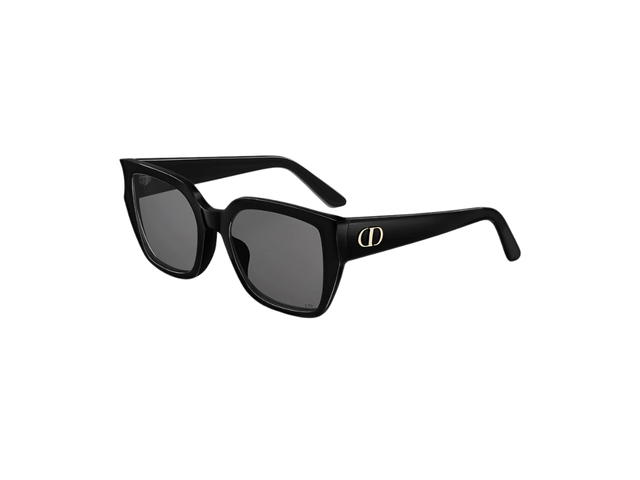 Dior Dior Glow S1F In Black Square Acetate Frame With Gray Lenses - view 1