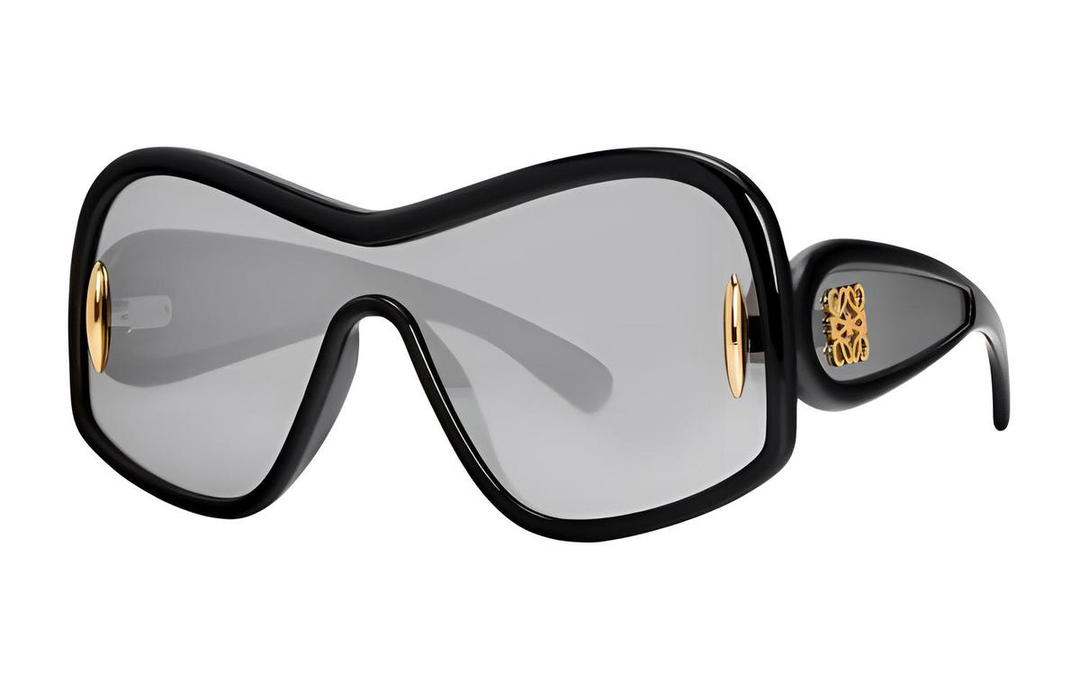 Loewe Loewe Acetate Irregular Shape Sunglasses Men's Black