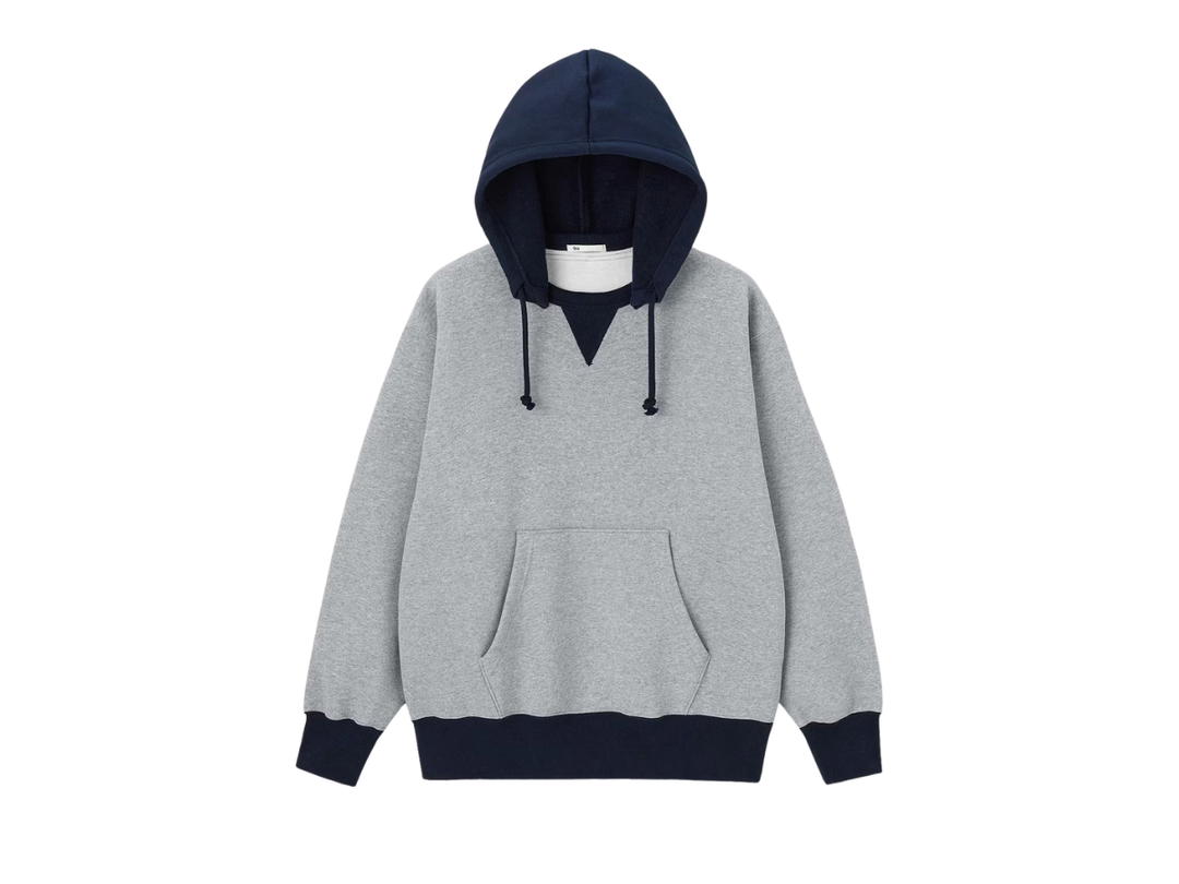GU GU Heavy Weight Sweat Hoodie Bicolor Gray