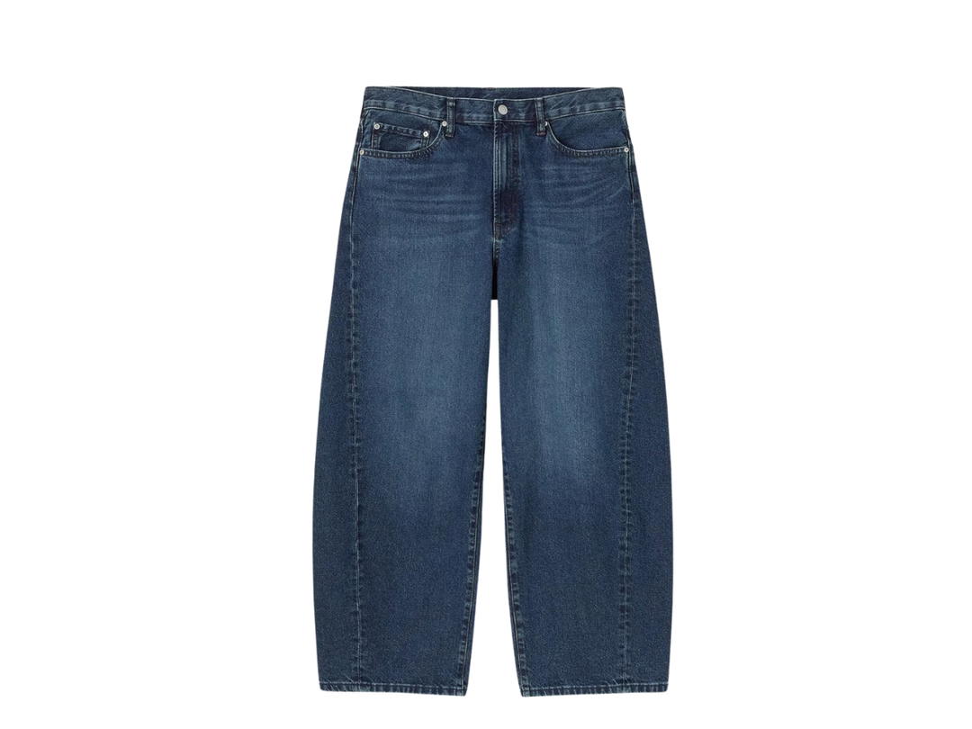 GU GU Barrel Leg Jeans Dark Blue
