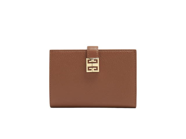 Givenchy Givenchy 4G Wallet In Brown Calf Leather With Gold-Finish Metal Brown - view 1