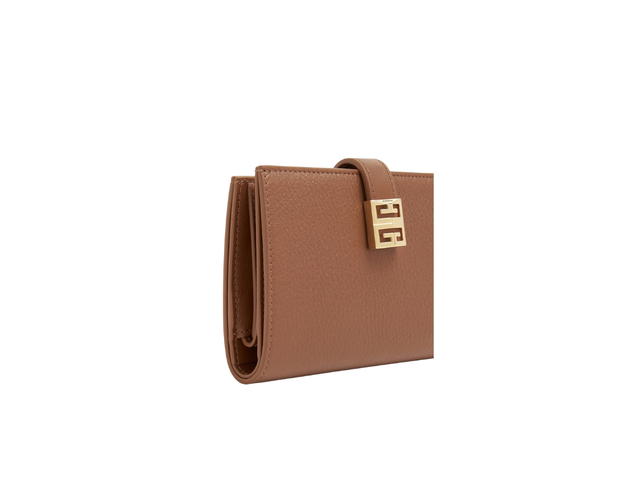 Givenchy Givenchy 4G Wallet In Brown Calf Leather With Gold-Finish Metal Brown - view 3