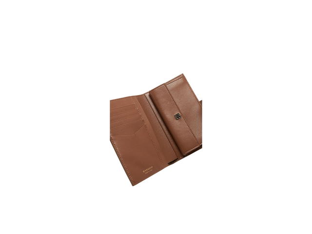Givenchy Givenchy 4G Wallet In Brown Calf Leather With Gold-Finish Metal Brown - view 4